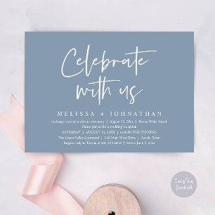 Convite Celebrar conosco Recepção de casamento moderna