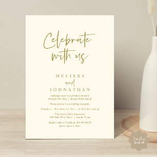 Convite Celebrar conosco, Recepção de casamento moderna