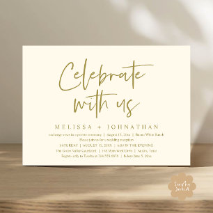 Convite Celebrar conosco Recepção de casamento moderna