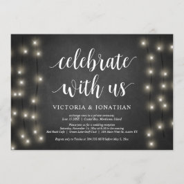 Convite Celebrar conosco, String Light, Elopemento de Casa