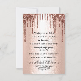 Convite Celebrar em Estilo com Doce 16 Rosa Floral