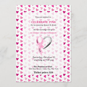 Convite Celebrar evento rosa