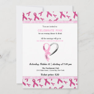 Convite Celebrar evento rosa