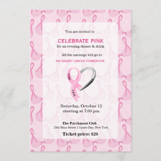Convite Celebrar evento rosa