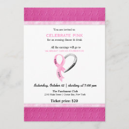 Convite Celebrar evento rosa