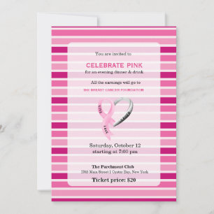 Convite Celebrar evento rosa