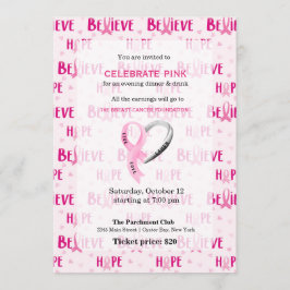 Convite Celebrar evento rosa