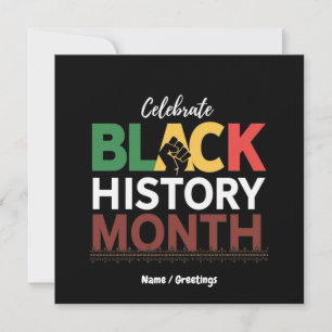 Convite Celebrar História Negra Mês Honrando Africano