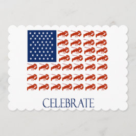 Convite Celebrar Lagosta de Bandeira Americana