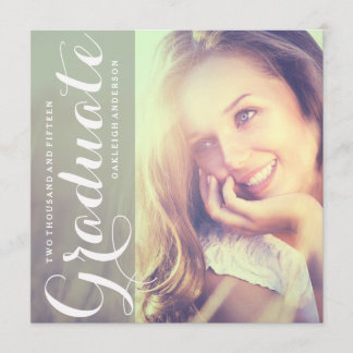 Convite Celebrar o Formando | Graduação de Foto Elegante
