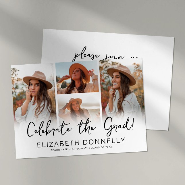 Convite Celebrar o Formando Graduação de Fotos (Criador carregado)