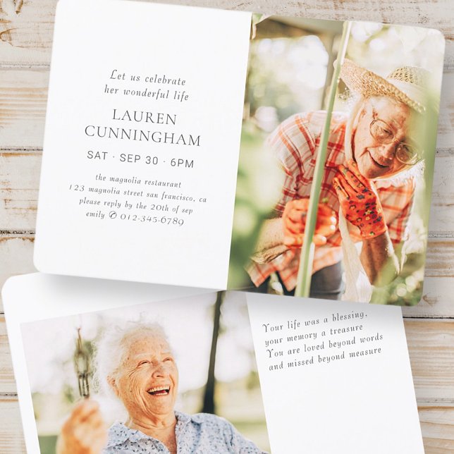 Convite Celebrar Sua Foto Simples E Simples Moderna (Criador carregado)