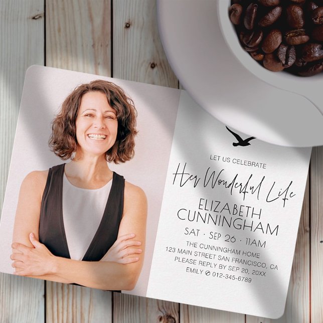 Convite Celebrar Sua Maravilhosa Foto Moderna Memorial Da  (Criador carregado)