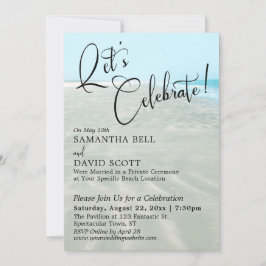 Convite Celebrar vamos com Areia Ripplada Código QR da Águ