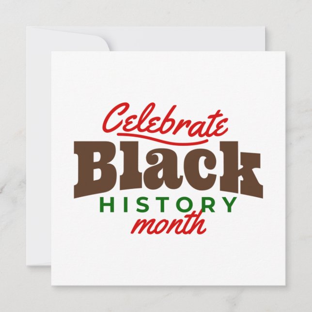 Convite celebrate black history month (Frente)