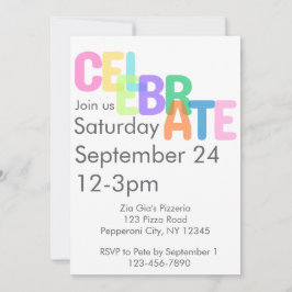 Convite Celebrate Invitation – All Occasion Party Invite