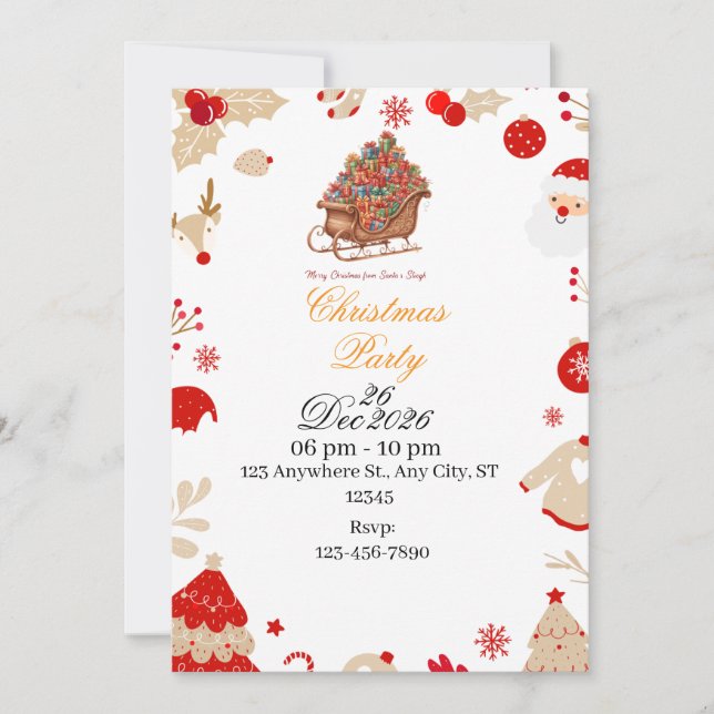 Convite Celebrate the Magic of Christmas – You're Invited! (Frente)