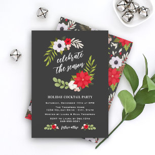 Convite Celebrate the Season Christmas Greenery Wreath