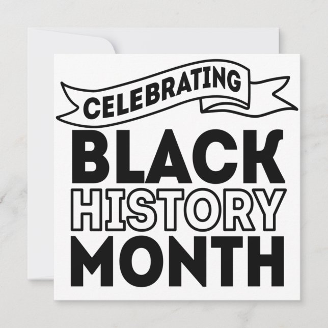 Convite Celebrating Black History Month (Frente)