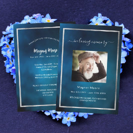 Convite Celebration of life funeral blue sky photo