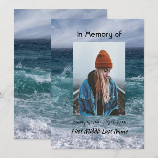 Convite Celebration of Life Invite Ocean Sea Beach