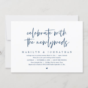 Convite Celebre com os recém-casados, Casamento Elopement 