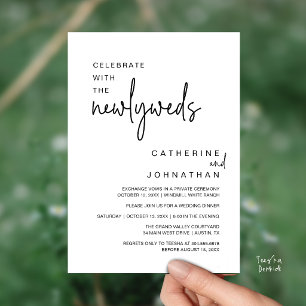 Convite Celebre Com os Recém-Casados Jantar de Casamento M