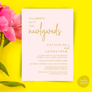 Convite Celebre Com os Recém-Casados Jantar de Casamento M