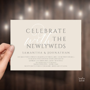 Convite Celebre com os Recém-Casados Recepção Elegante