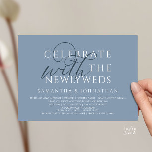Convite Celebre com os Recém-Casados Recepção Elegante