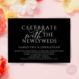 Convite Celebre com os Recém-Casados Recepção Elegante