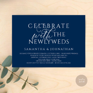 Convite Celebre com os Recém-Casados Recepção Elegante