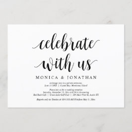 Convite Celebre conosco, Casamento Simples com Estilo Rúst