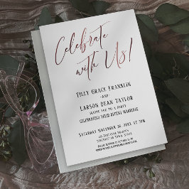 Convite Celebre Conosco! Festa de Casamento em Dourado Ros