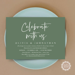 Convite Celebre conosco, Festa de Casamento Informal e Int