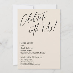 Convite Celebre Conosco! Festa de Casamento Moderna e Eleg