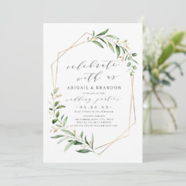 Convite Celebre Conosco! Greenery Geométrico Wedding