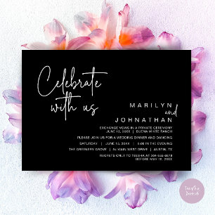 Convite Celebre conosco, Jantar de Casamento Íntimo