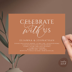 Convite Celebre conosco, Jantar de Casamento Moderno e Ele