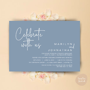 Convite Celebre conosco, Jantar de Elopamento de Casamento