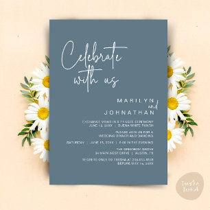 Convite Celebre conosco, Jantar de Elopement de Casamento