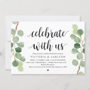 Convite Celebre conosco, Jantar de Ensaio do Casamento