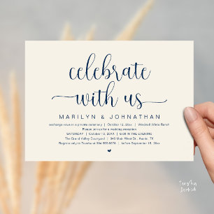 Convite Celebre Conosco Jantar de Recepção de Casamento El