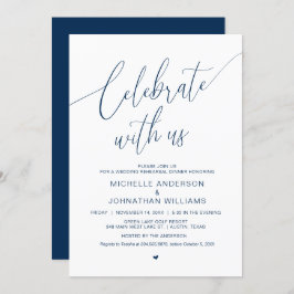 Convite Celebre conosco, Janto de ensaio de casamento Invi
