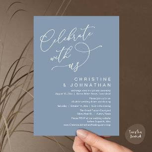 Convite Celebre conosco, Janto Romântico de Casamento Danç