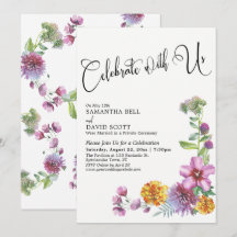 Celebre Conosco Recepção de Aquarela de Flores Sil