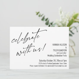 Convite Celebre Conosco Recepção de Casamento com Fonte Mo