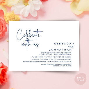 Convite Celebre conosco, Recepção de Casamento Modern Boho