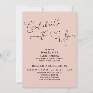 Convite Celebre Conosco Recepção Only Blush Bonito