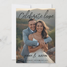 Convite Celebre o Amor Personalizado Simples Moderno casam